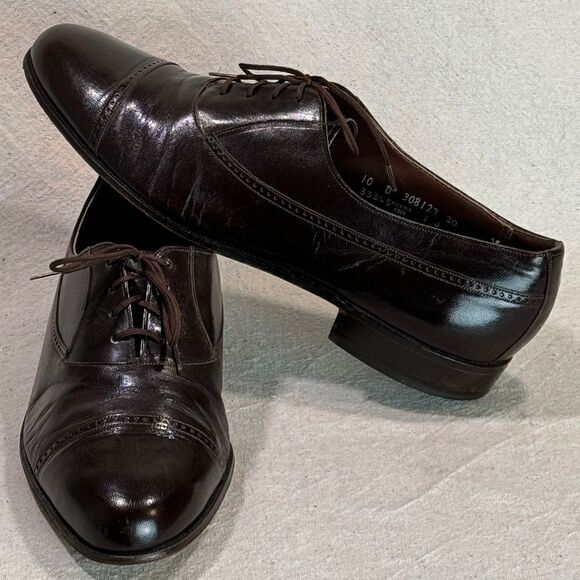 Vintage Florsheim Cap Toe Oxfords Mens Size 10D - Picture 8 of 16